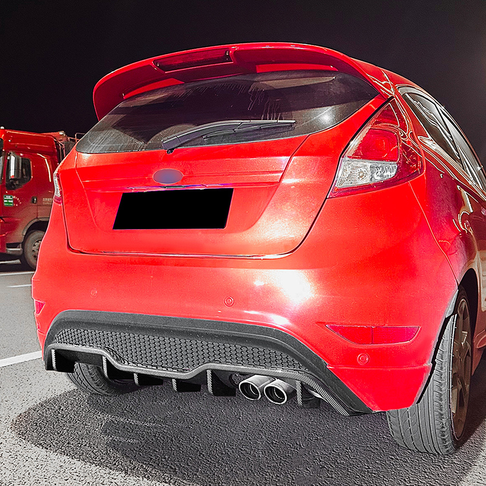Phone Cases Uk - Carbon Fiber Look/Gloss Black Rear Bumper