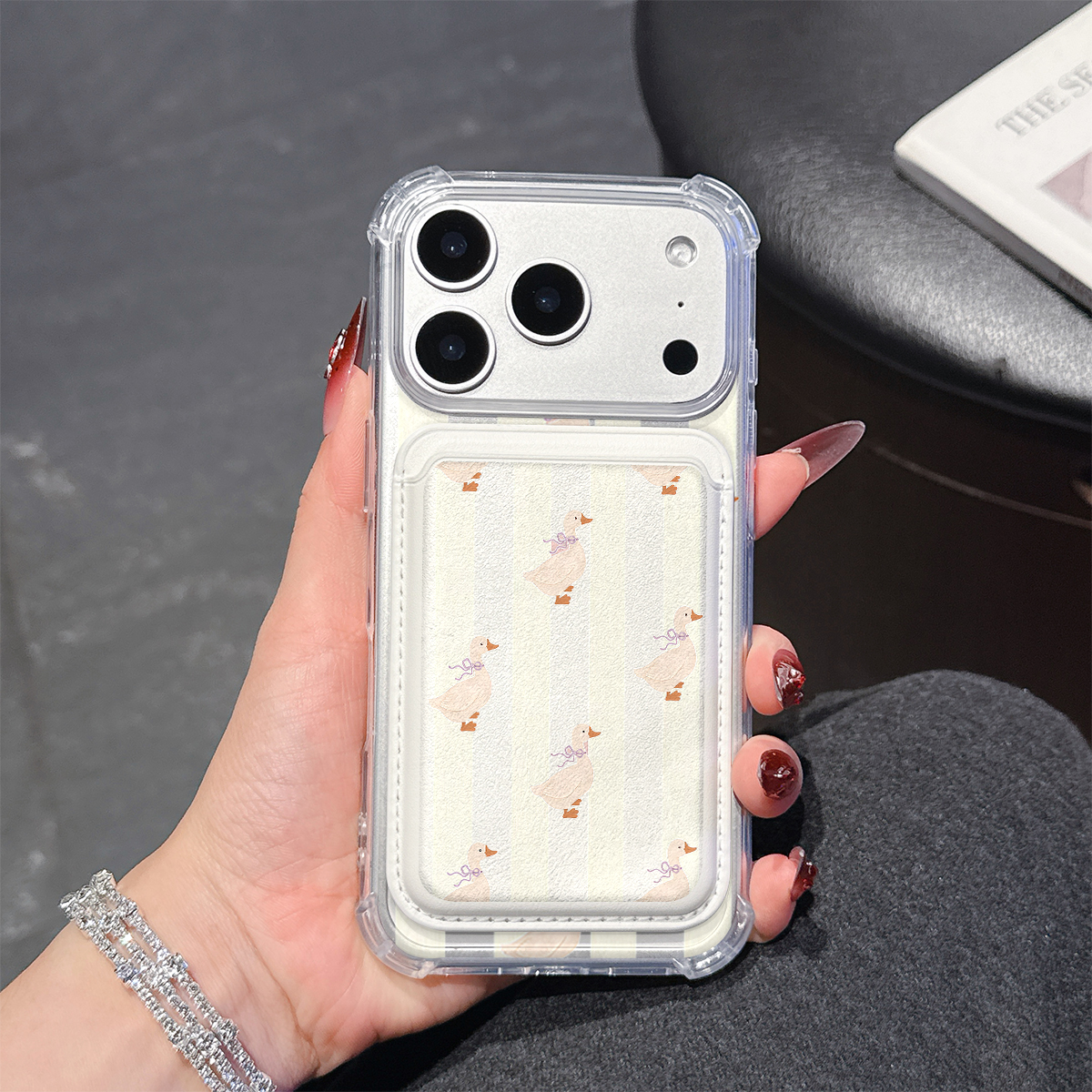 Phone Cases With Charms - Duck & Stripe Charm Phone Case