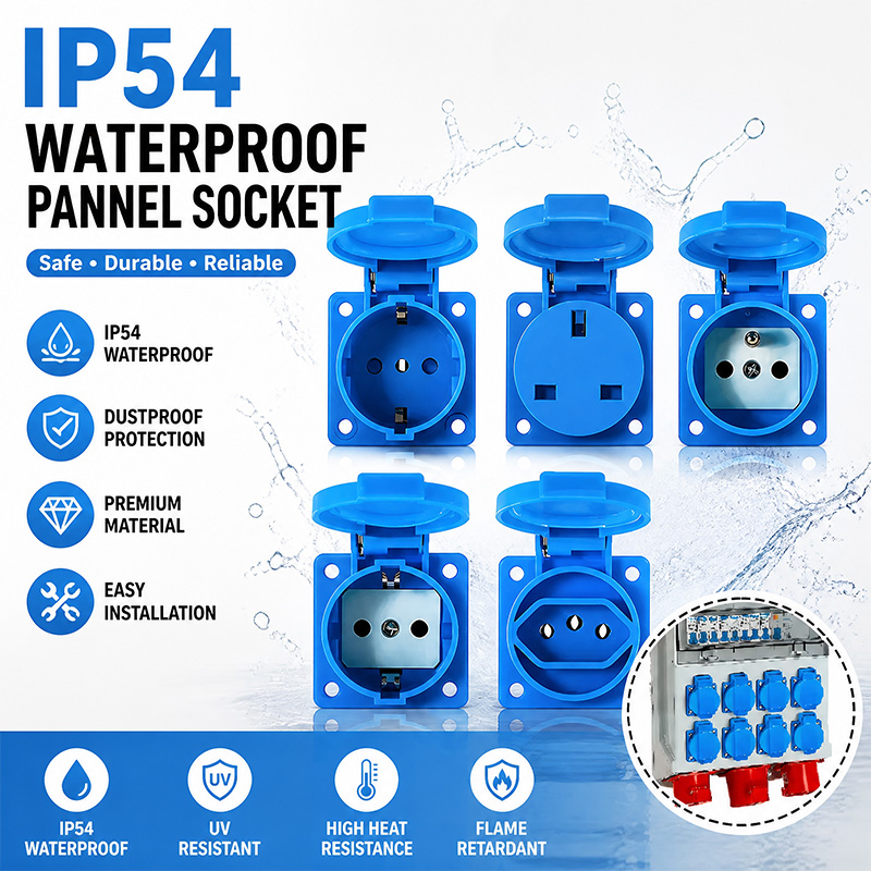 Phone Cases Uk - IP54 16A Waterproof Industrial Panel Socket