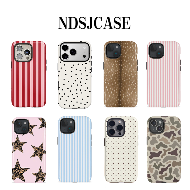 Phone Cases Uk - Classic white polka dots Leopard print