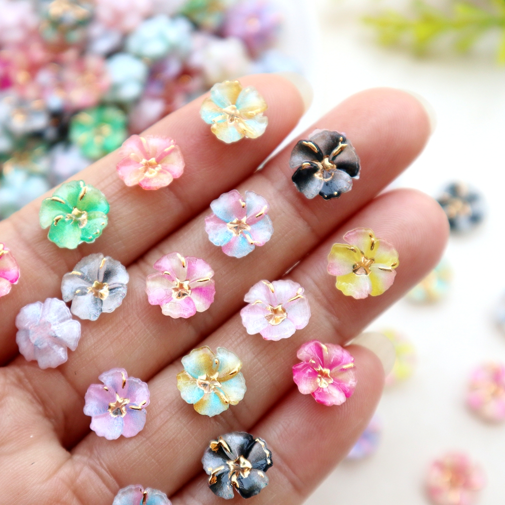 Phone Cases With Charms - 30pcs Mini Resin Flower Cabochons -