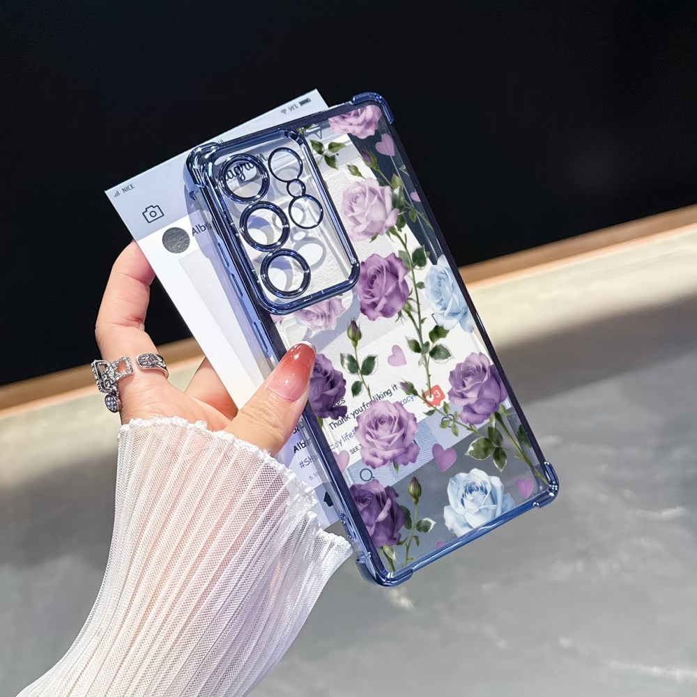 Electroplated Four-Corner Anti – обзор и цена Phone Cases Purple