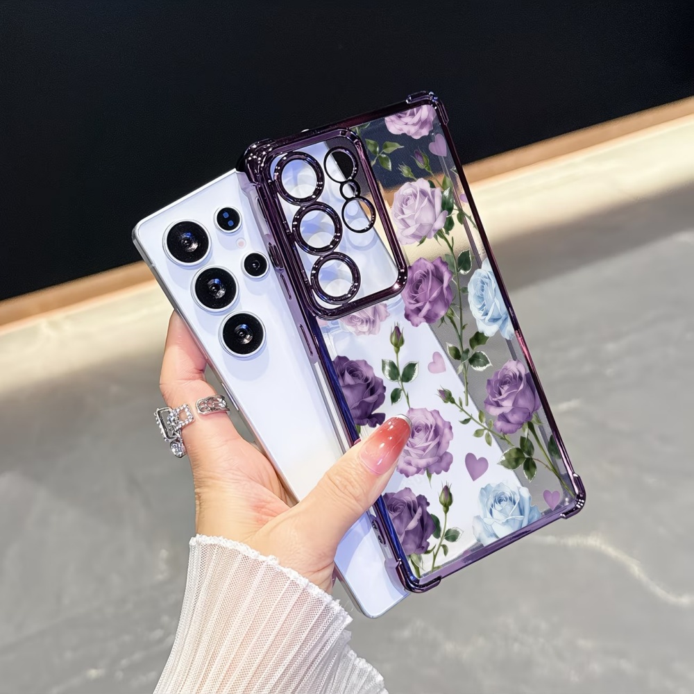 Electroplated Four-Corner Anti – обзор и цена Phone Cases Purple