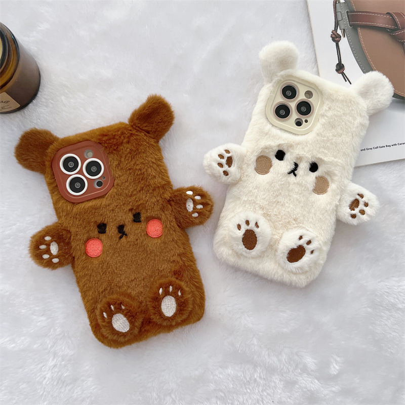 Korean 3D Cartoon Bear Fluffy  – обзор и цена Phone Cases 13