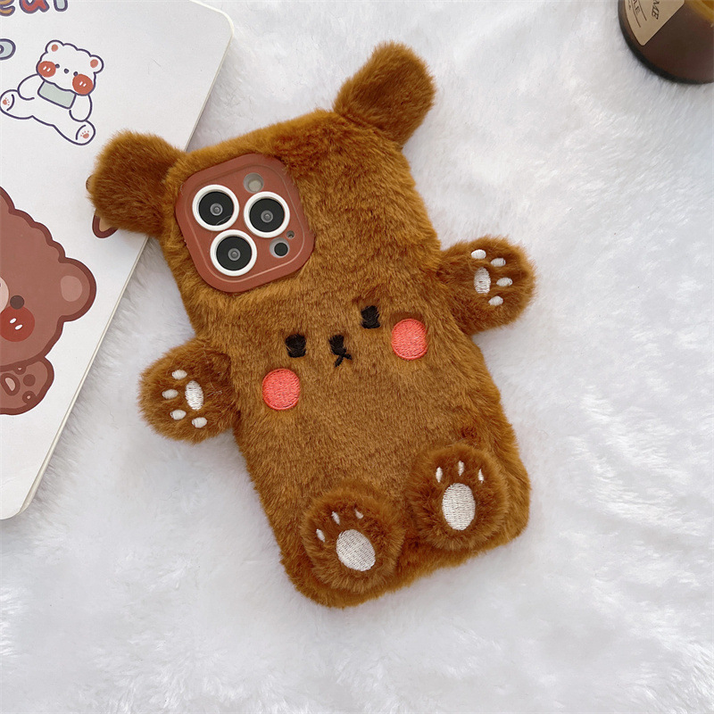 Korean 3D Cartoon Bear Fluffy  – обзор и цена Phone Cases 13