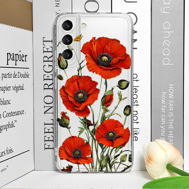 Poppy Flower Bloom Hot Red Flo – обзор и цена Phone Cases Samsung