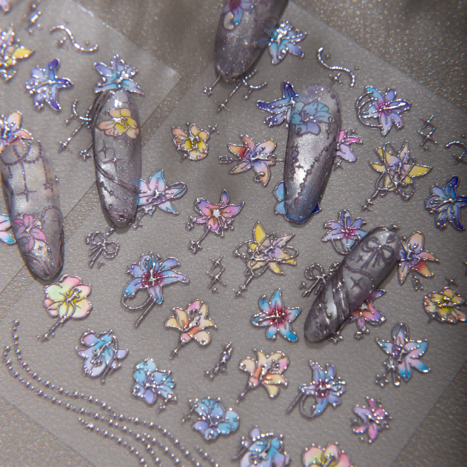 Iridescent Floral Nail Sticker – обзор и цена Phone Cases Viral