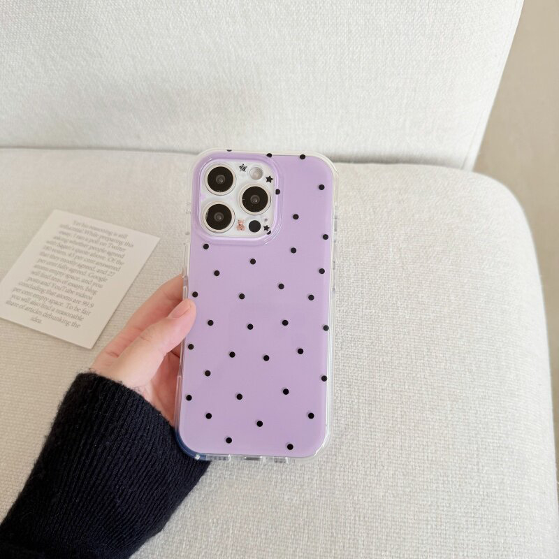 Korean White & Purple Polka Do – обзор и цена Phone Cases Purple