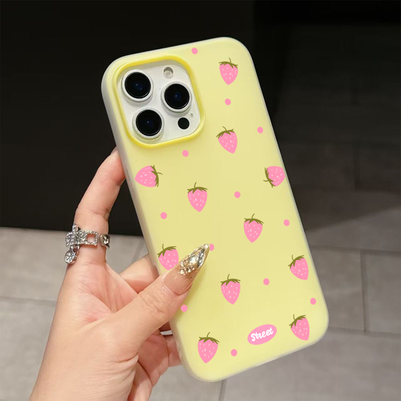 Sweet Pink Strawberry Pattern  – обзор и цена Phone Cases Xs