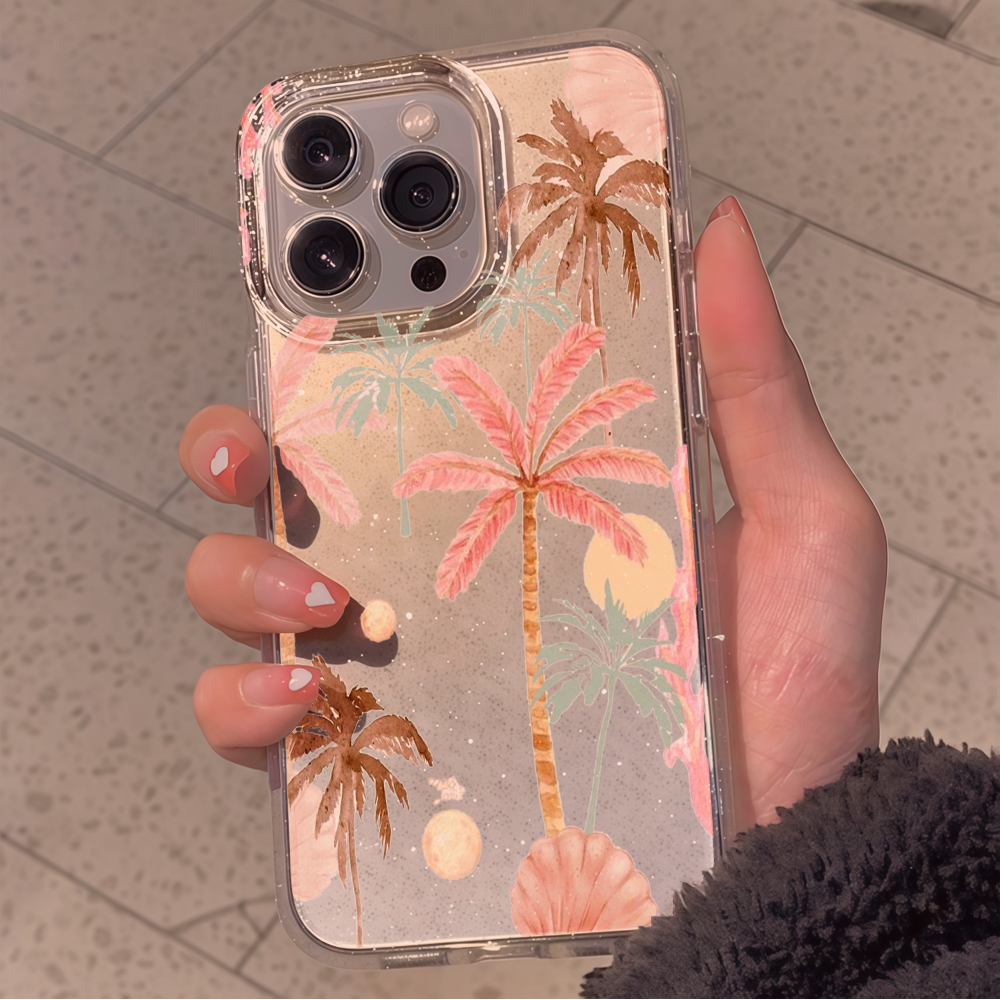 Beach coconut trees Clear Glit – обзор и цена Phone Cases Popular