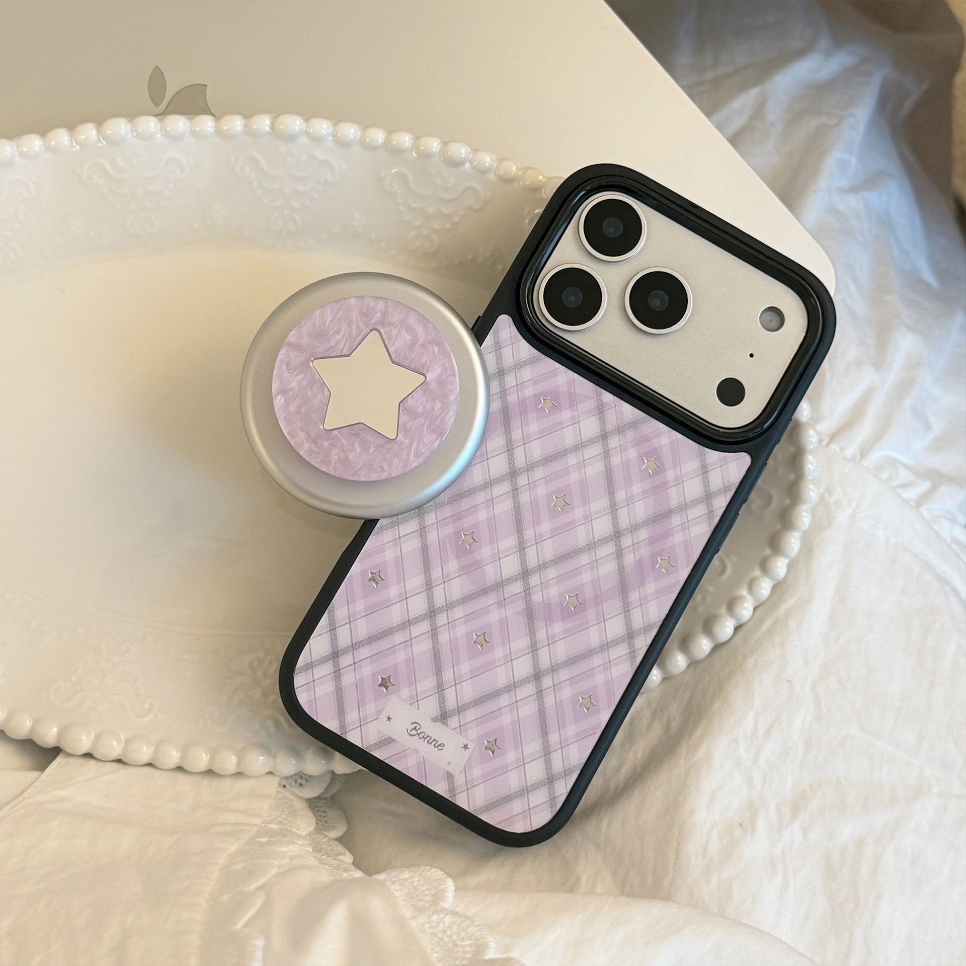 Korean Purple Plaid With Mirro – обзор и цена Phone Cases Purple