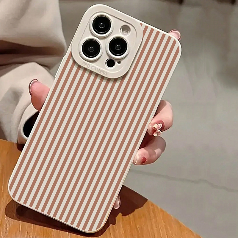 Pink Striped Painted Anti-Drop – обзор и цена Phone Cases Xs